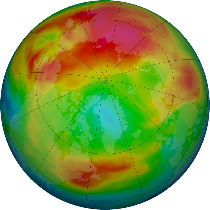 Arctic ozone map for 30 January 1980
